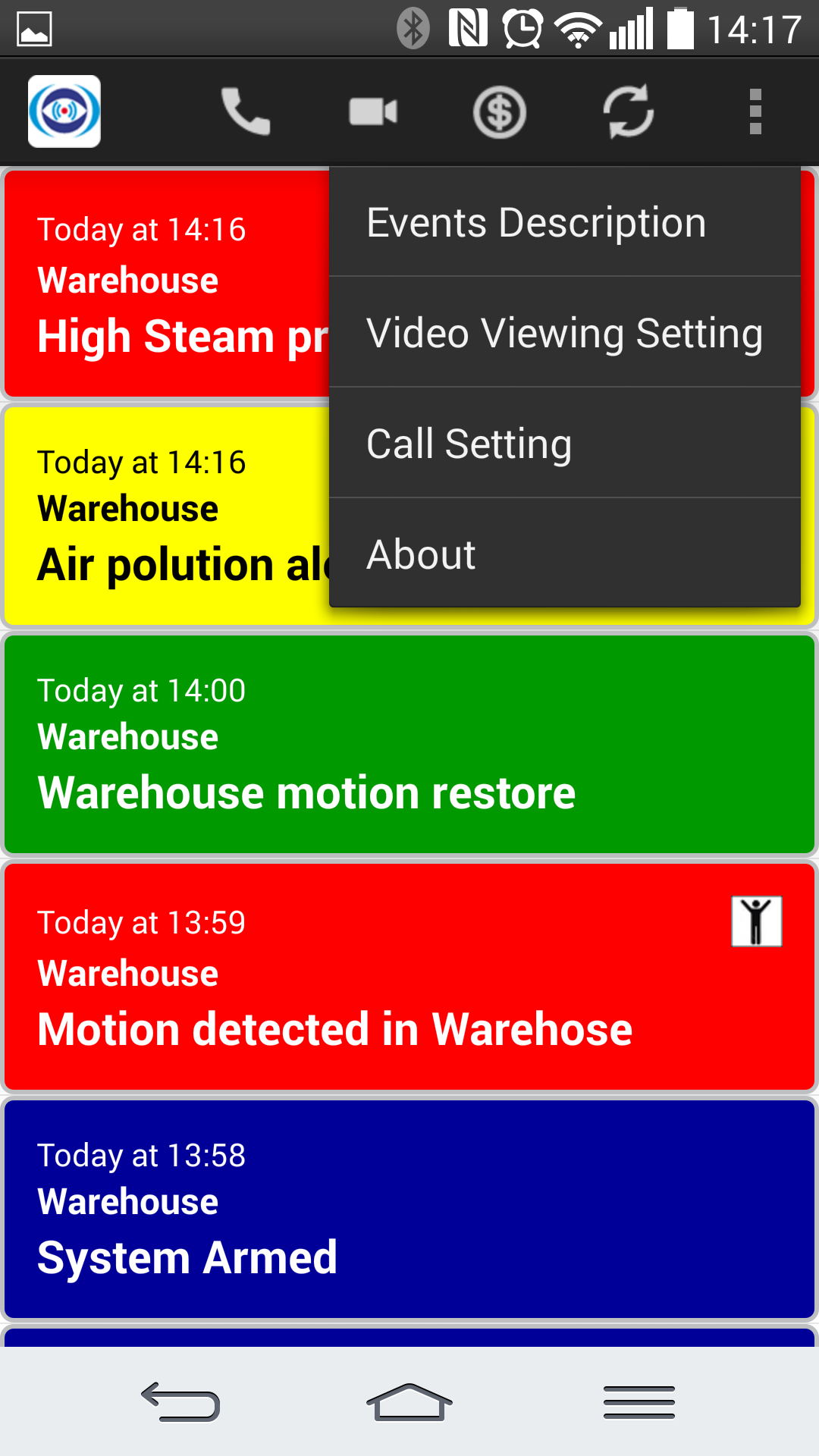 Application Menu